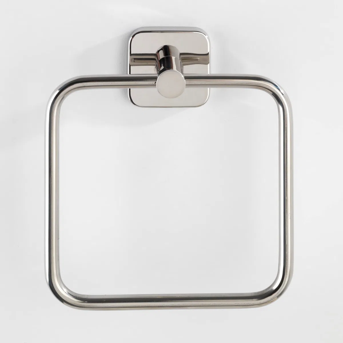 WENKO Anello per asciugamani Mezzano - Portasalviette, Acciaio inossidabile, 16 x 18 x 5.5 cm, Lucido