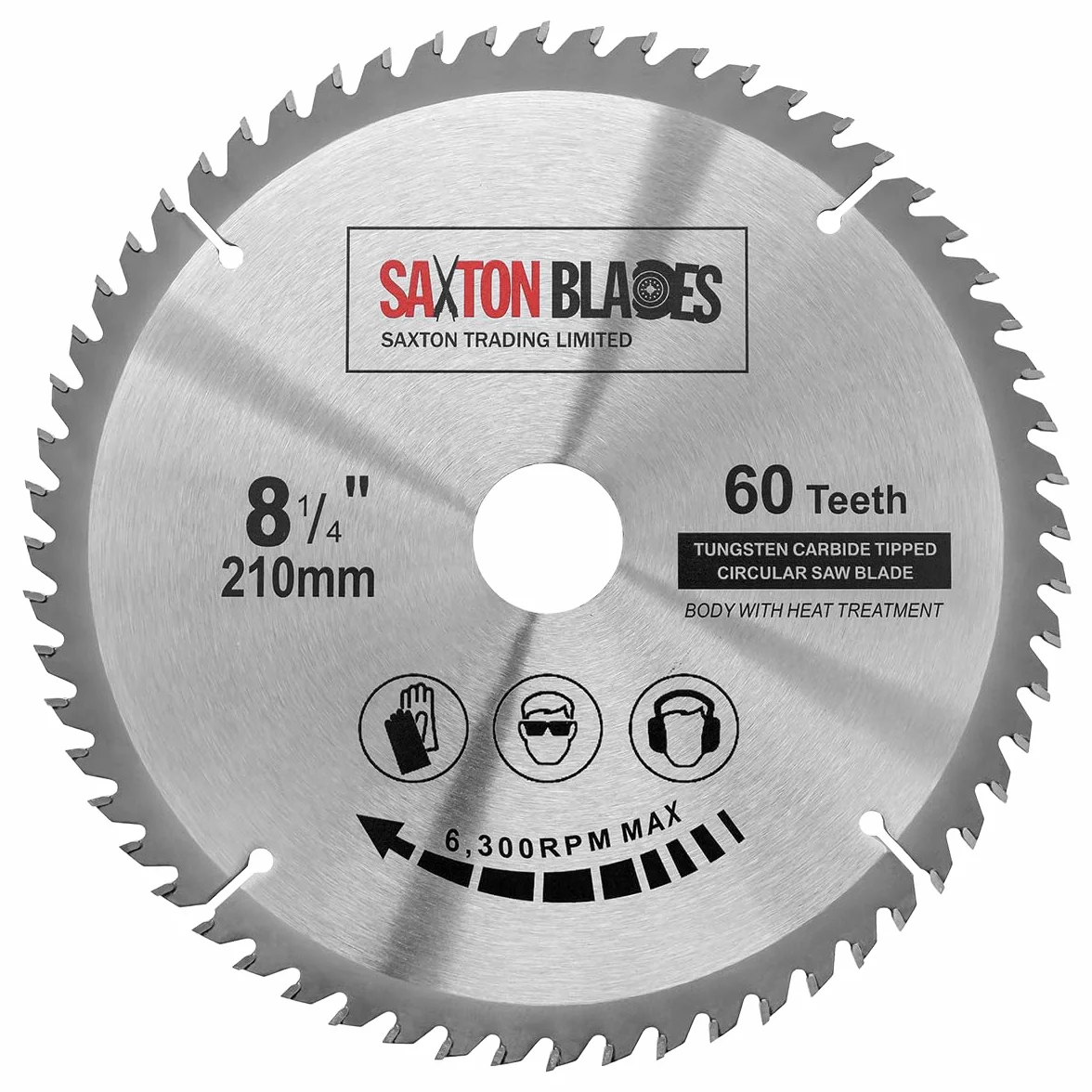 Saxton TCT Circular Lama per legno 210mm x 30mm x 60T compatibile con Festool Bosch Makita Dewalt compatibile con 216mm saws