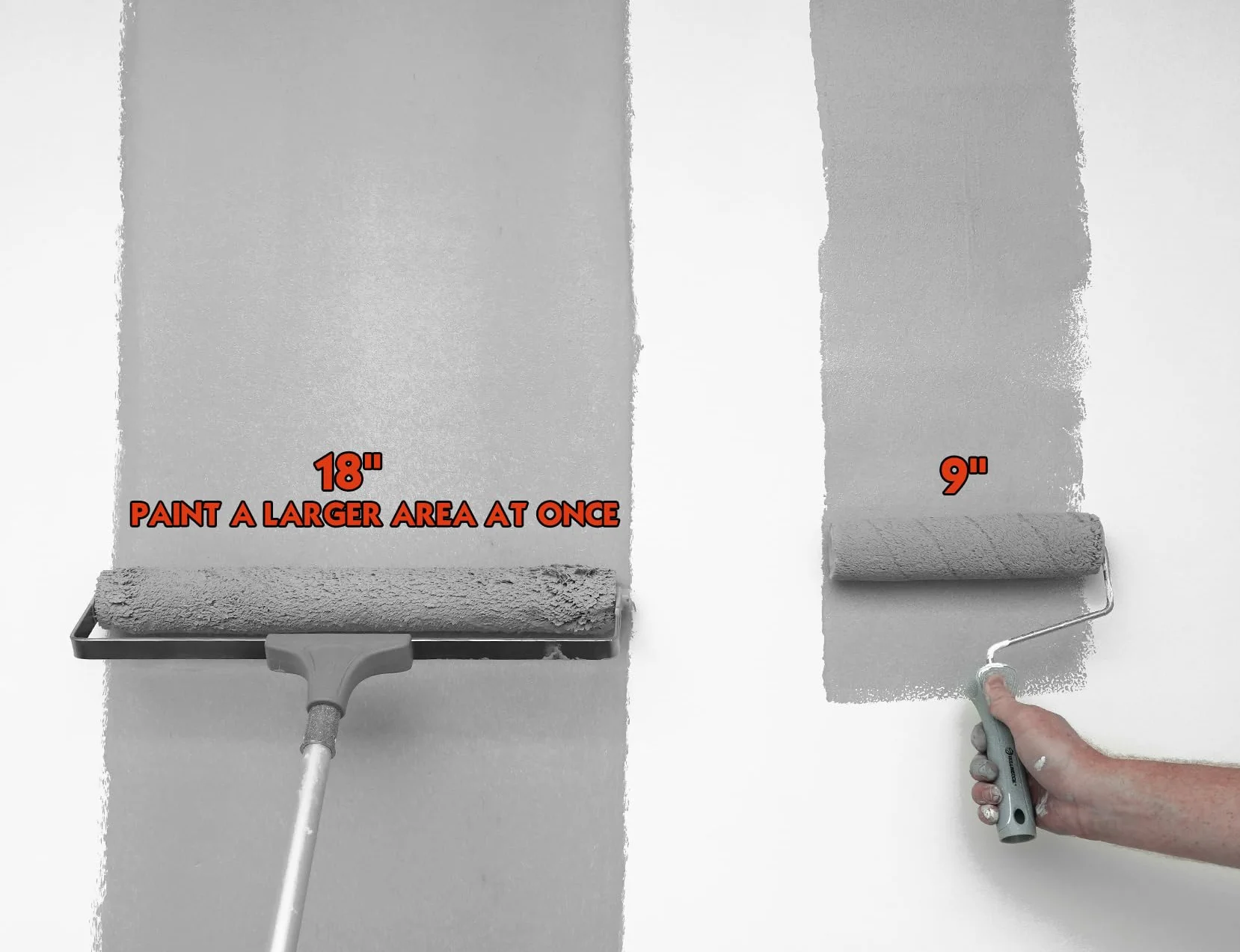 ROLLINGDOG Coperture per rullo da pittura, 45,7 cm, confezione da 3 manicotti in poliestere per pareti, soffitti, pavimenti e terrazze, senza pelucchi, lavabili e riutilizzabili