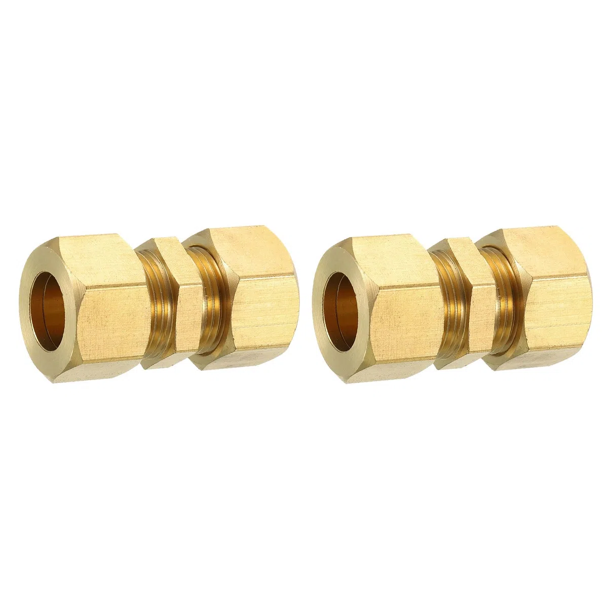 QUARKZMAN 2Pz Raccordi A Compressione In Ottone, Connettore Per Tubi OD 14 mm, Raccordi A Compressione Con Filettatura NPT E Fascette A Compressione, Adattatore Diritto In Ottone