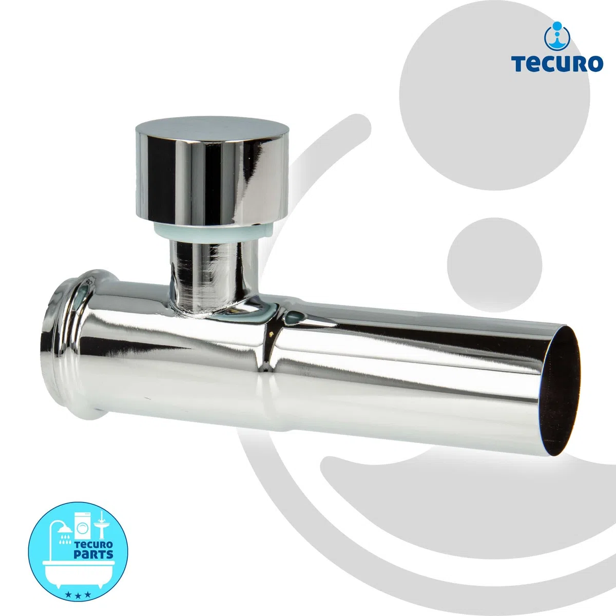 Tubo di prolunga 125 mm con aeratore per sifone antiodore, cromato