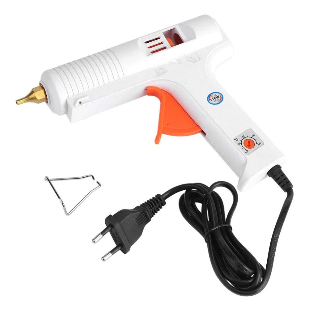 DEWIN Pistola Colla a Caldo,Pistola a Caldo per Colla Pistola a Caldo Regolabile Regolabile per Strumento di Riparazione Artigianale 110W (EU Plug)