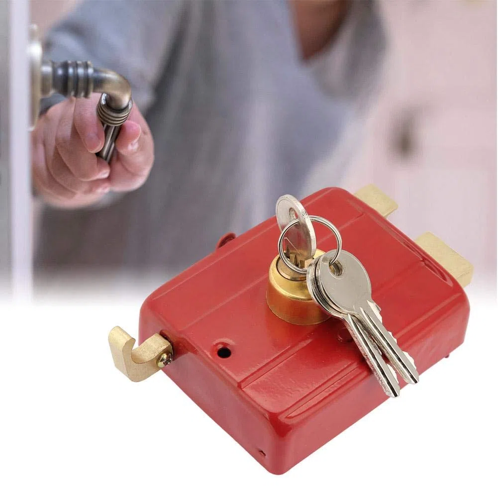 Catenaccio Rim Lock Guardia di sicurezza Catenaccio morto Scrocco Defender Heavy Dut per porta d'ingresso