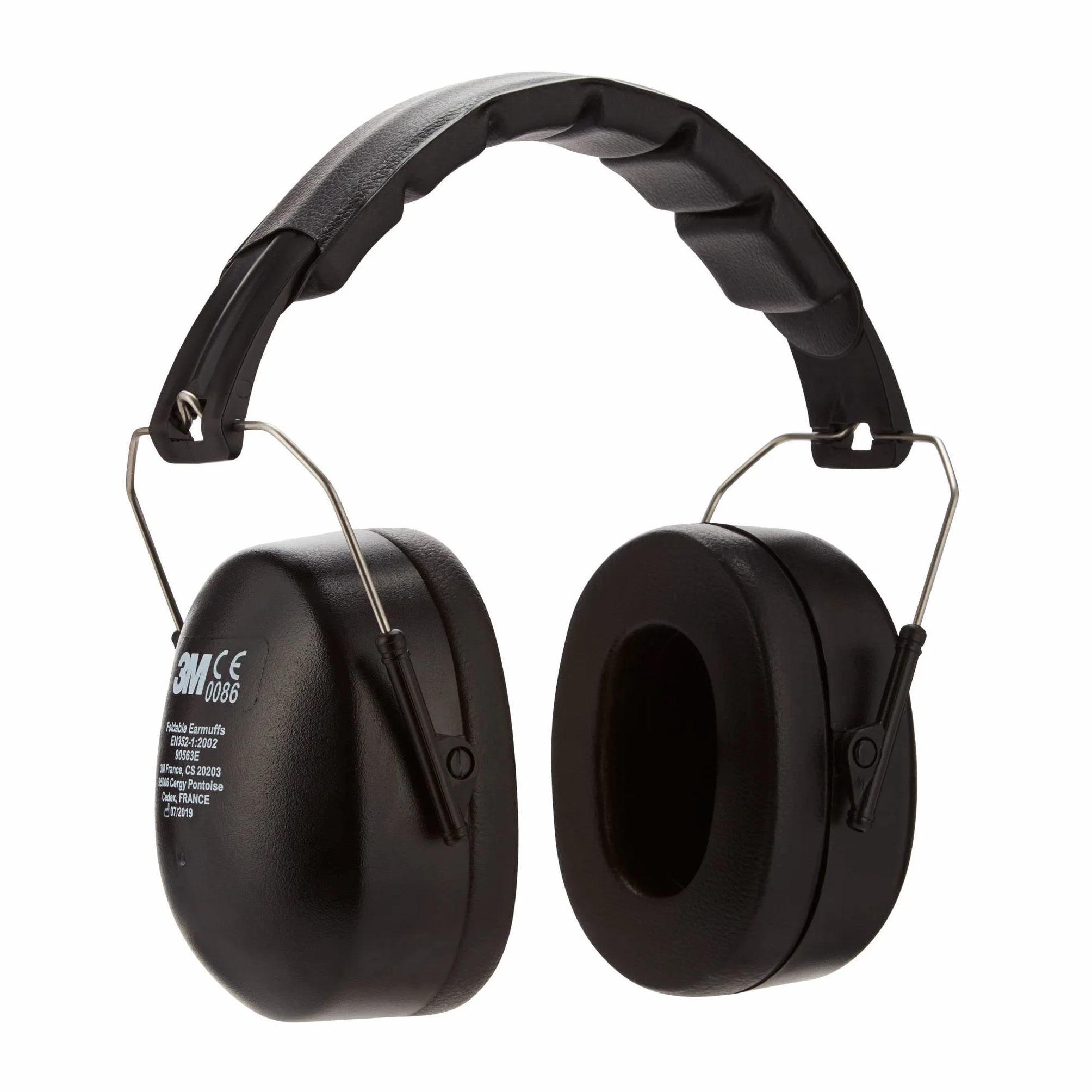 3M Cuffia antirumore pieghevole 90563E, protezione auricolare con cuscinetti morbidi per una vestibilità comoda, fascia regolabile, per livelli di rumore compresi tra 94 e 105 dB, nero