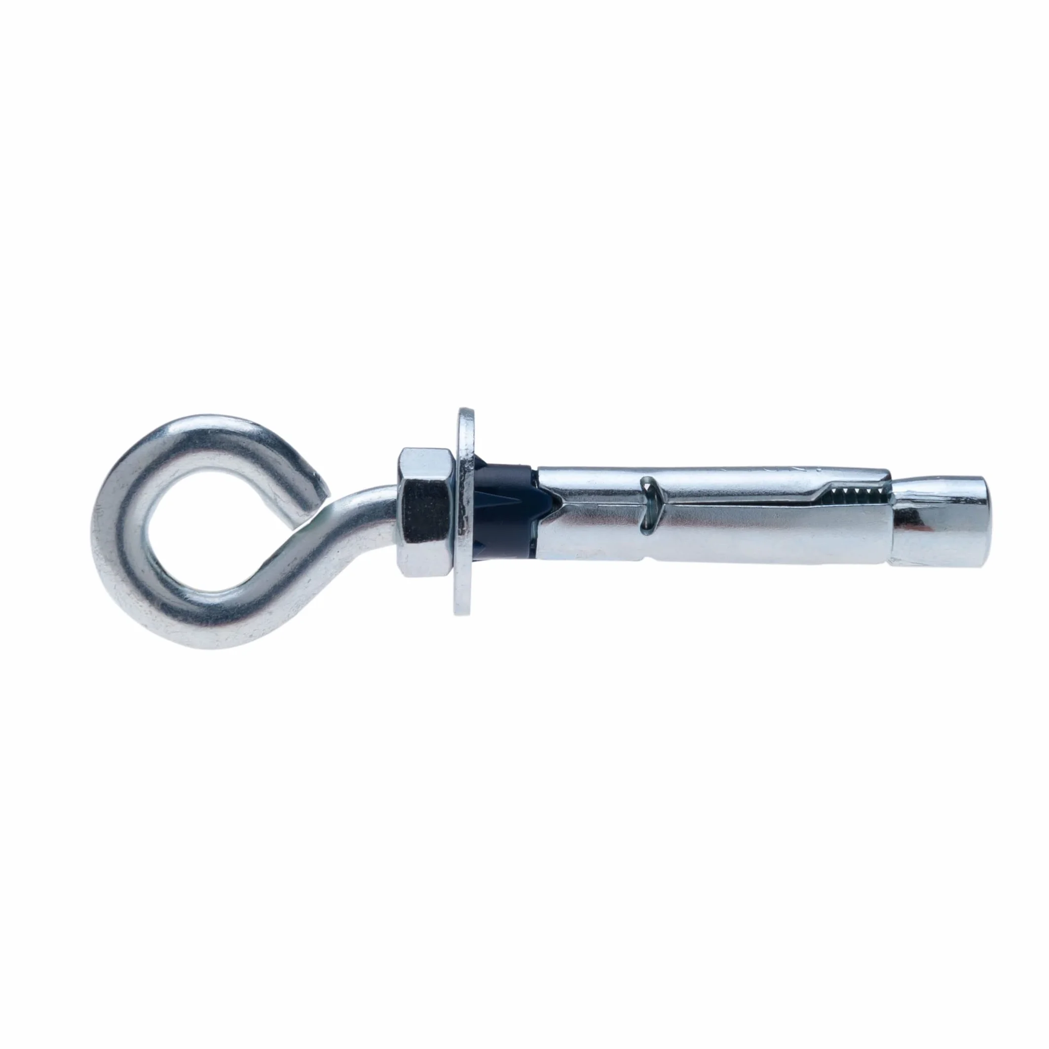 M10 Bullone a occhiello per pareti in calcestruzzo con tassello in acciaio expandabe, 12mm manicotto di metallo e 10x70mm bullone di ancoraggio a gancio con dado esagonale, per materiali solidi (4pz)