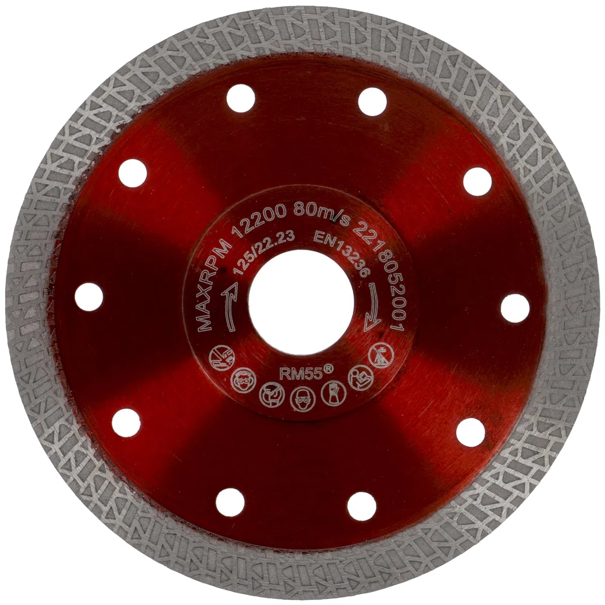 PRODIAMANT Disco da taglio diamantato Premium per piastrelle in gres fine 125 mm x 22,23 mm Disco per piastrelle da 125 mm per smerigliatrice angolare