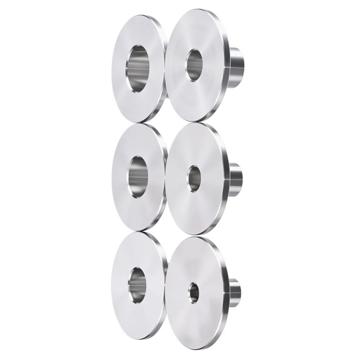 Luocute Set di Boccole Guide per Modelli di Fresatrice, 6 Utensili per la Lavorazione del Legno in Acciaio Inossidabile con 10 Mm 12 Mm 14 Mm 16 Mm 18 Mm 20 Mm, Modelli di Fresatrice