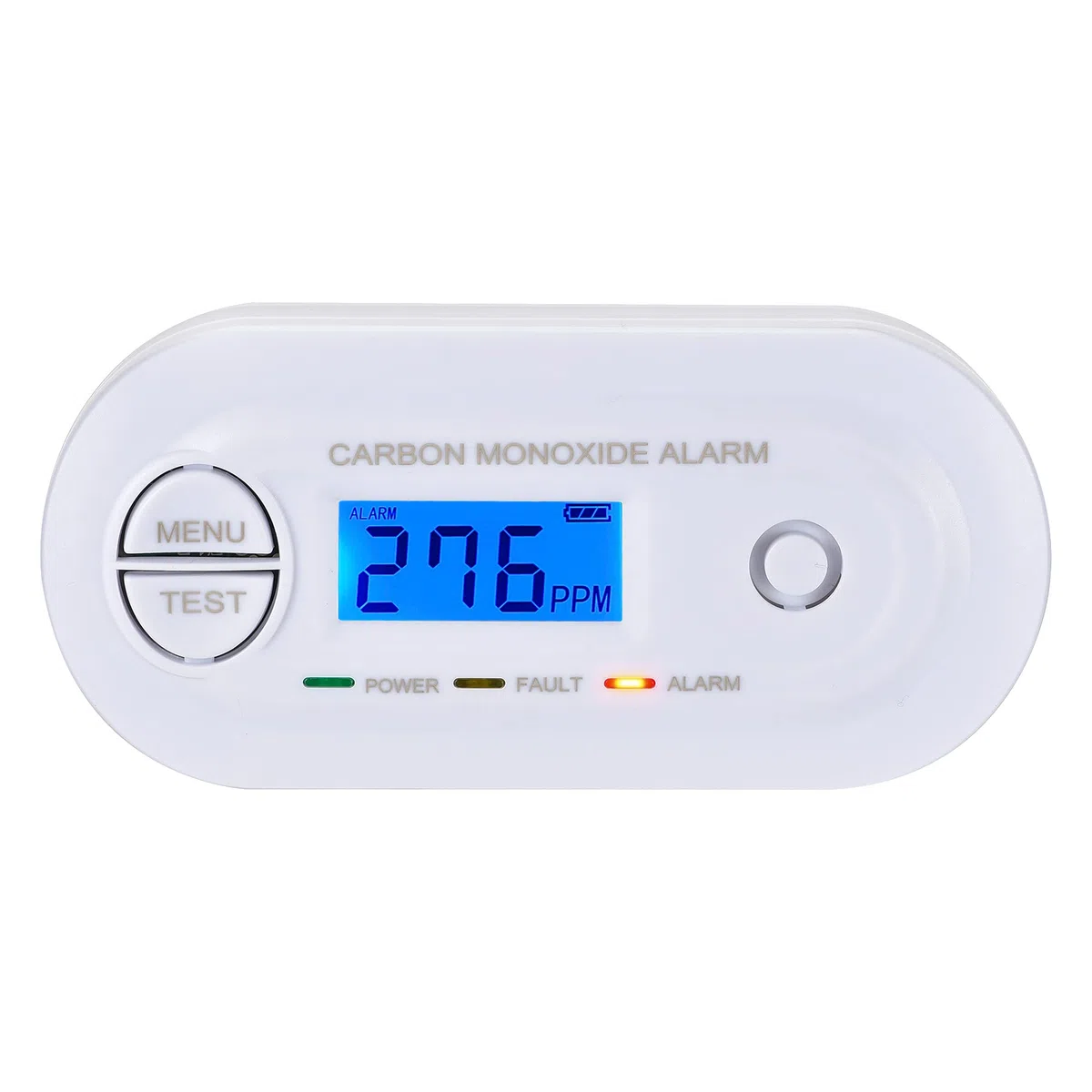 Rilevatore di monossido di carbonio EN 50291, Rilevatore di allarme CO con display digitale, alimentato a batteria, sensore da 10 anni