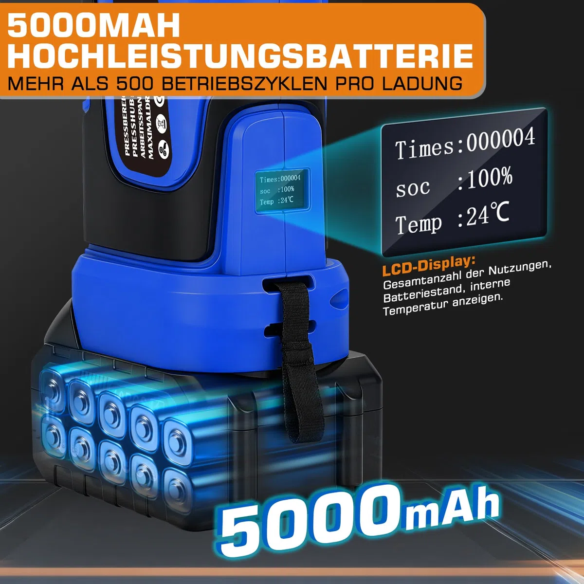 Set di utensili da pressa per tubi a batteria da 18 V, con profilo a V e profilo TH, pinza elettrica in rame, con tubo di rame V15-18-22-28 e TH16-20-26-32, 2 batterie da 5 Ah e caricatore rapido per