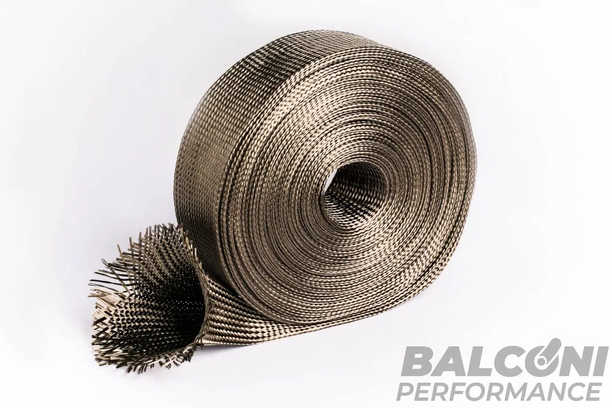 Guaina Ignifuga in Basalto Protezione termica estrema per industria Aerospaziale, Made in Italy by BALCONI PERFORMANCE (Diametro interno 12,00 / 18,00 mm)