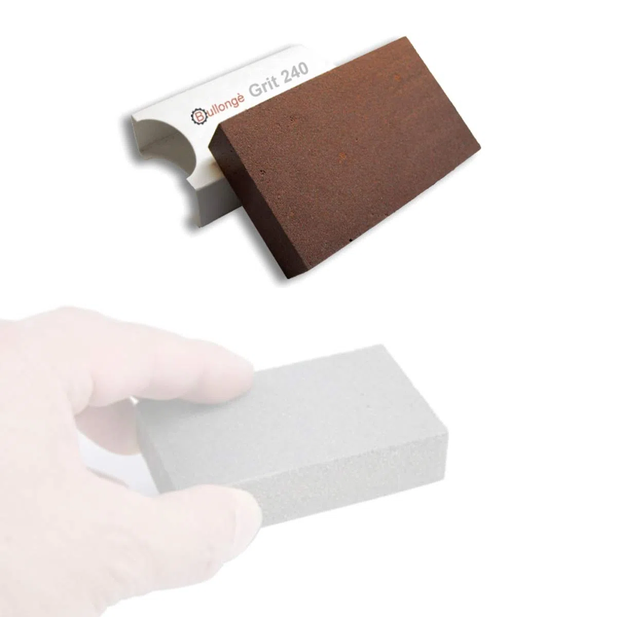 Spugne abrasive in gomma piuma rivestite BULLONGÈ 240 FINE per la satinatura degli Orologi