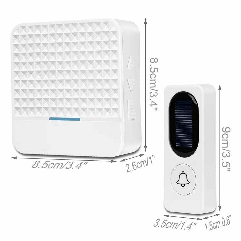 Campanello intelligente wireless ad energia solare, campanello intelligente senza fili, campanello musicale a lunga distanza per case grandi, campanello video intelligente con visione in diretta