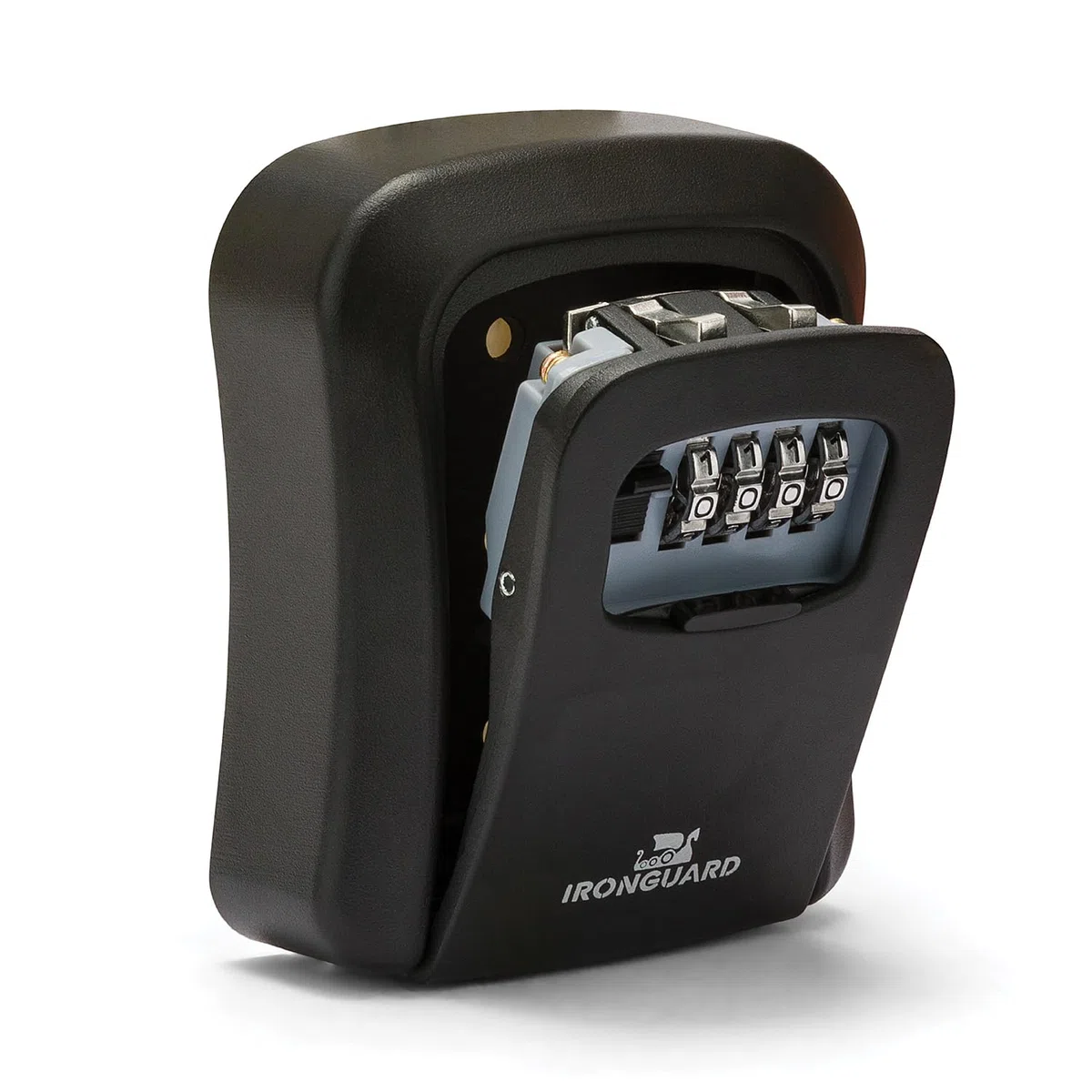 Velamp - Cassetta Chiavi con Codice 4 Cifre IRONGUARD IG008, Cassetta di Sicurezza per Chiavi Resistente alle Intemperie, Key Box Sicuro, Cassaforte Portachiavi da Parete Per Casa Garage B&B - Nero
