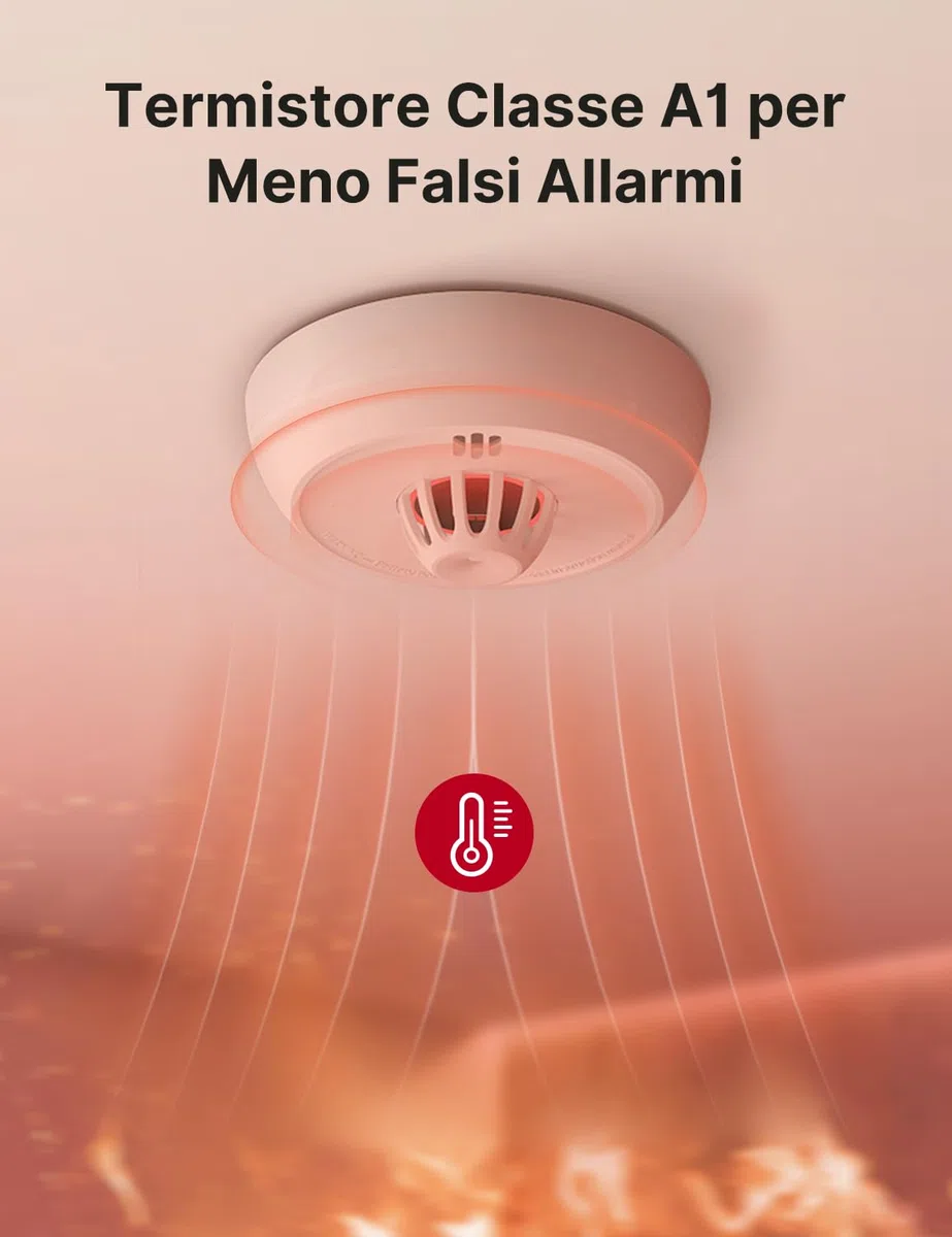 X-Sense Rilevatore di calore autonomo con batteria sigillata da 10 anni e facile installazione, rilevatore di calore, non compatibile con stazione base, XH02, confezione da 1