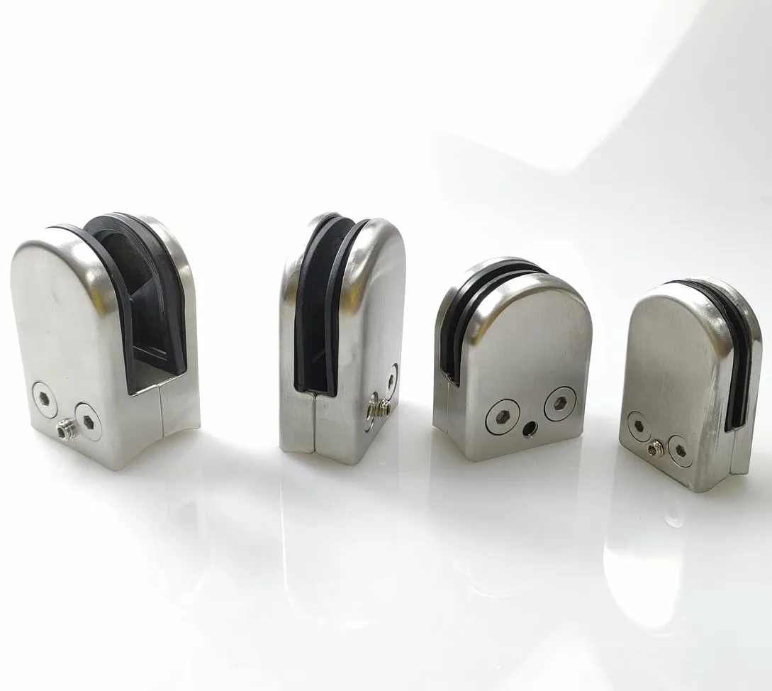Morsetto per Vetro in Acciaio Inox 304 - Supporto a Pressione Senza Fori con Design a Bocca di Pesce per Ringhiere Scale, Fissaggio Invisibile per Pannelli Vetro (8 Pezzi) 8-10 mm