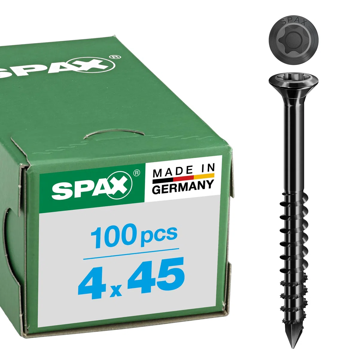 KS Tools 0467040400453 - Vite per facciata, 4 x 45 mm, 100 pezzi, filettatura parziale, testa svasata extra piccola, T-STAR plus T15, punta CUT, in acciaio inox A2 BLAX