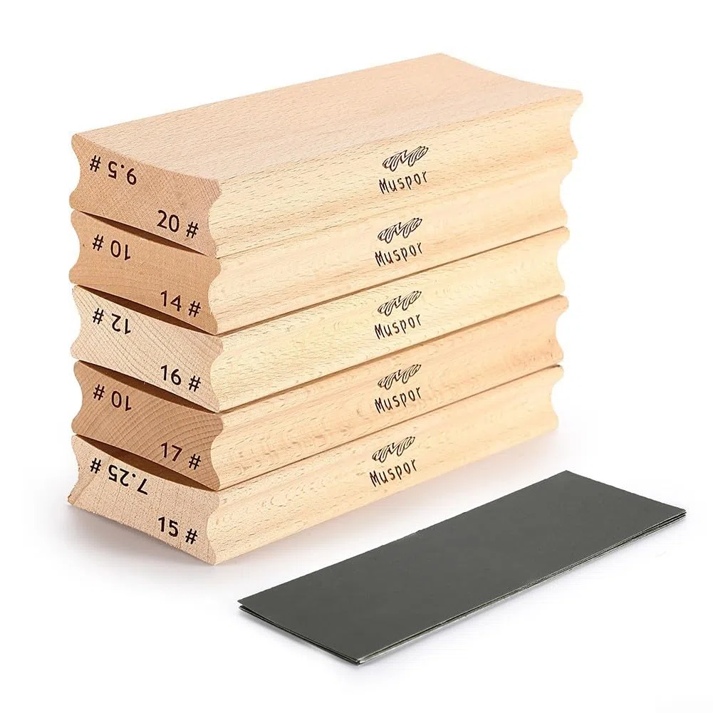 Blocco levigante per il raggio della tastiera di chitarra e basso, blocco di levigatura bidirezionale per livellamento dei tasti di chitarra e basso, strumento da liutaio (10# 14#)