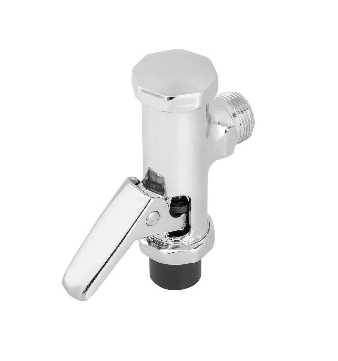 ADGO Tajfun Flussometro Con Valvola di Scarico per Cassetta da 3/4" Argento Cromato, per WC Orinatoio A-SP, 1 Pezzo