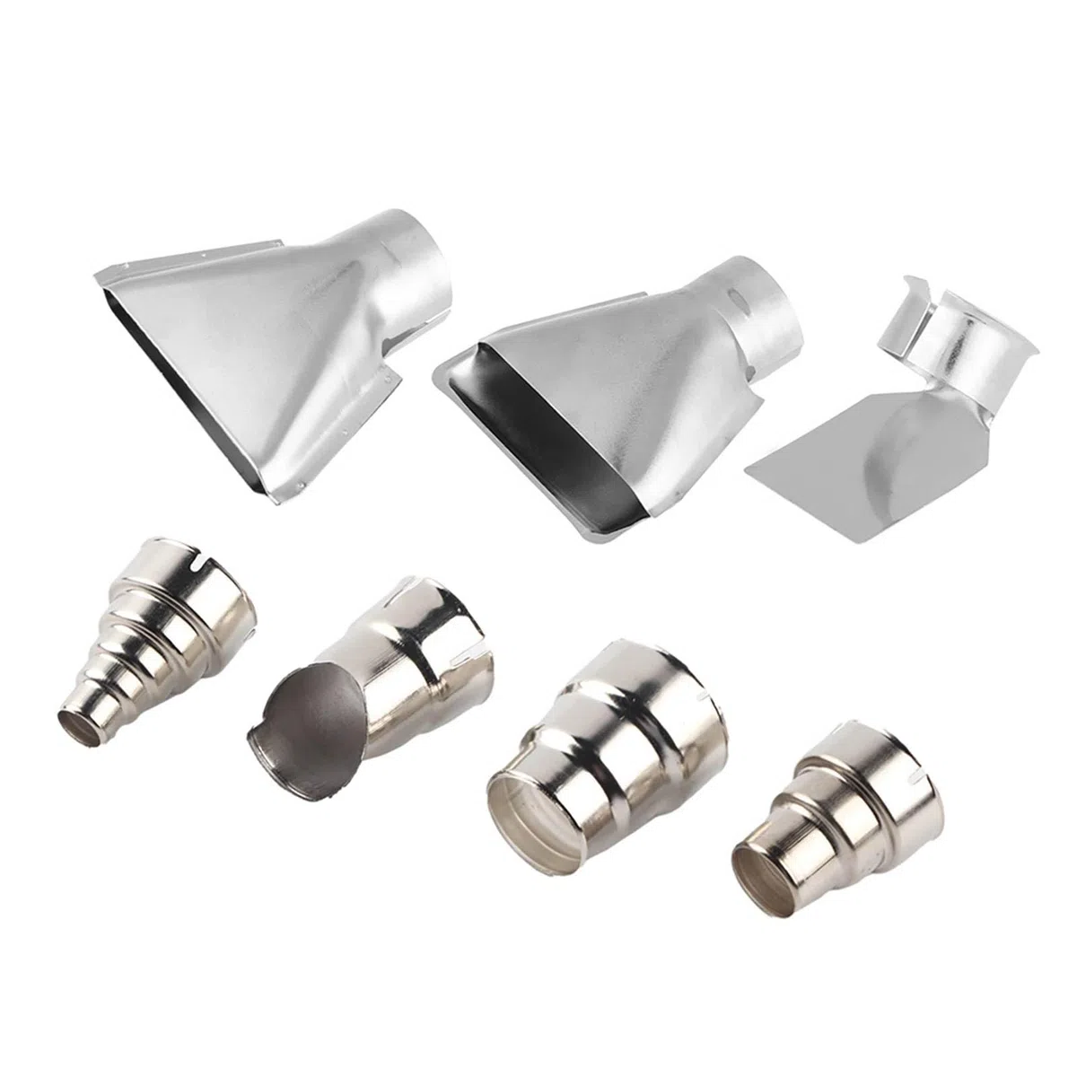 Kit Ugelli per Pistola ad Aria Calda, 7 Pezzi Accessori per Pistola ad Aria Calda 35-40 mm in Acciaio Inossidabile per Stazione di Saldatura ad Strumento di Riparazione