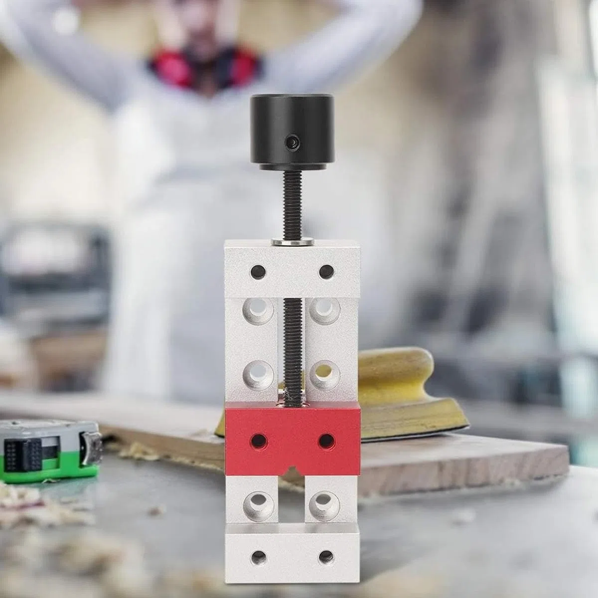 Morsetto parallelo da tavolo Mini morsa da banco CNC Morsetto parallelo aperto in lega di alluminio per officina industriale Riparazione orologi Scultura Gioielli Strumenti