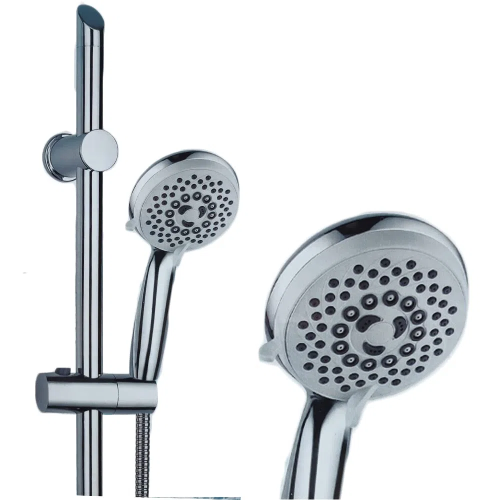 Asta Doccia 75 cm, Kit Asta Saliscendi Doccia Regolabile in Altezza, Colonna Doccia Senza Miscelatore, Staffa Supporto Regolabile, Tubo Flessibile Doccia 150 cm