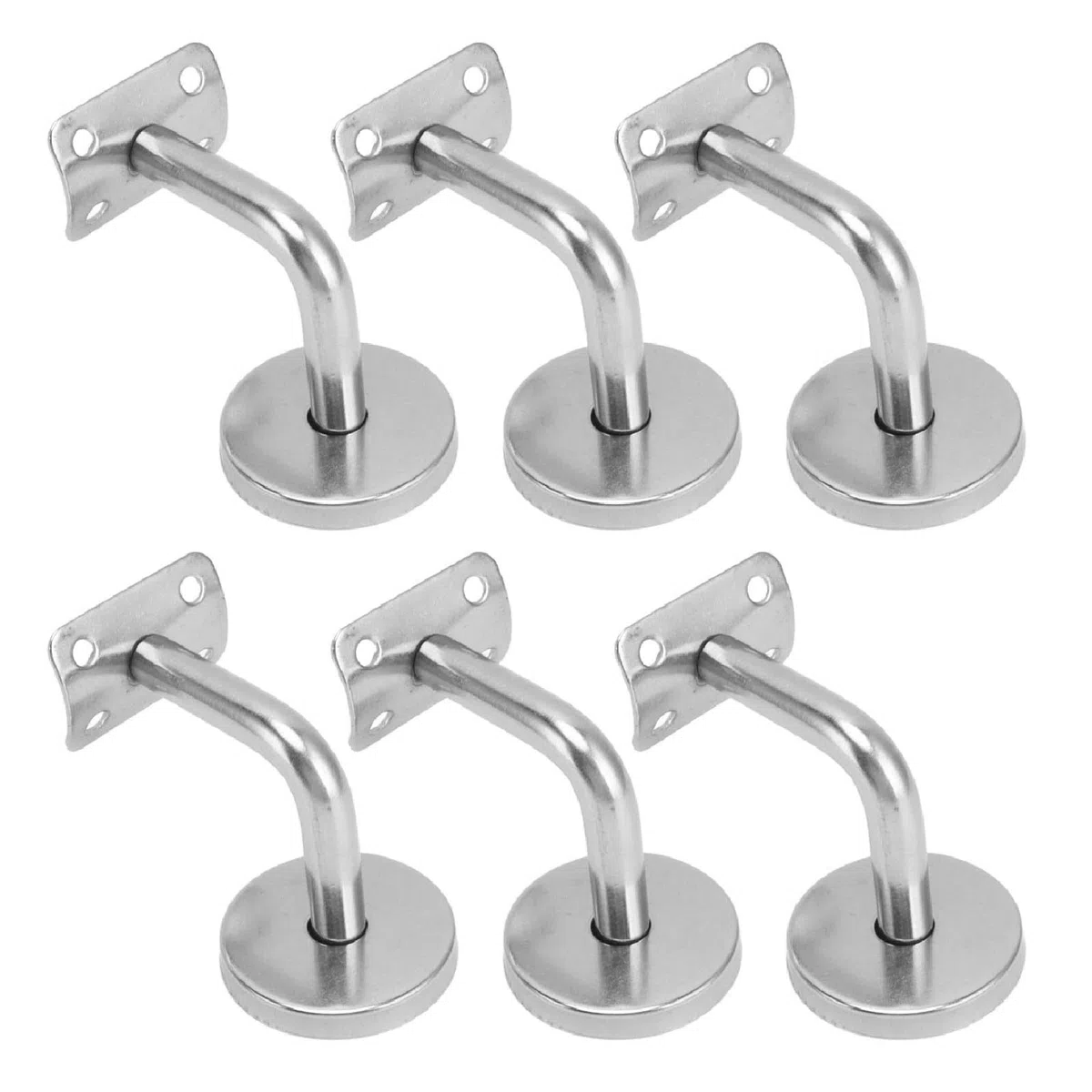 Staffe per corrimano per corrimano da 6 pezzi Staffe a parete in acciaio inossidabile cavalle di ringhiera per scale per scale, hardware delle scale