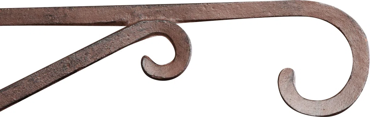 Biscottini Staffa in Ghisa Marrone Antico 36x5x27 cm – Supporto da Parete per Mensole, Vasi e Lanterne – Gancio Multiuso in ghisa Stile Vintage Rustico, Robusto e Artigianale