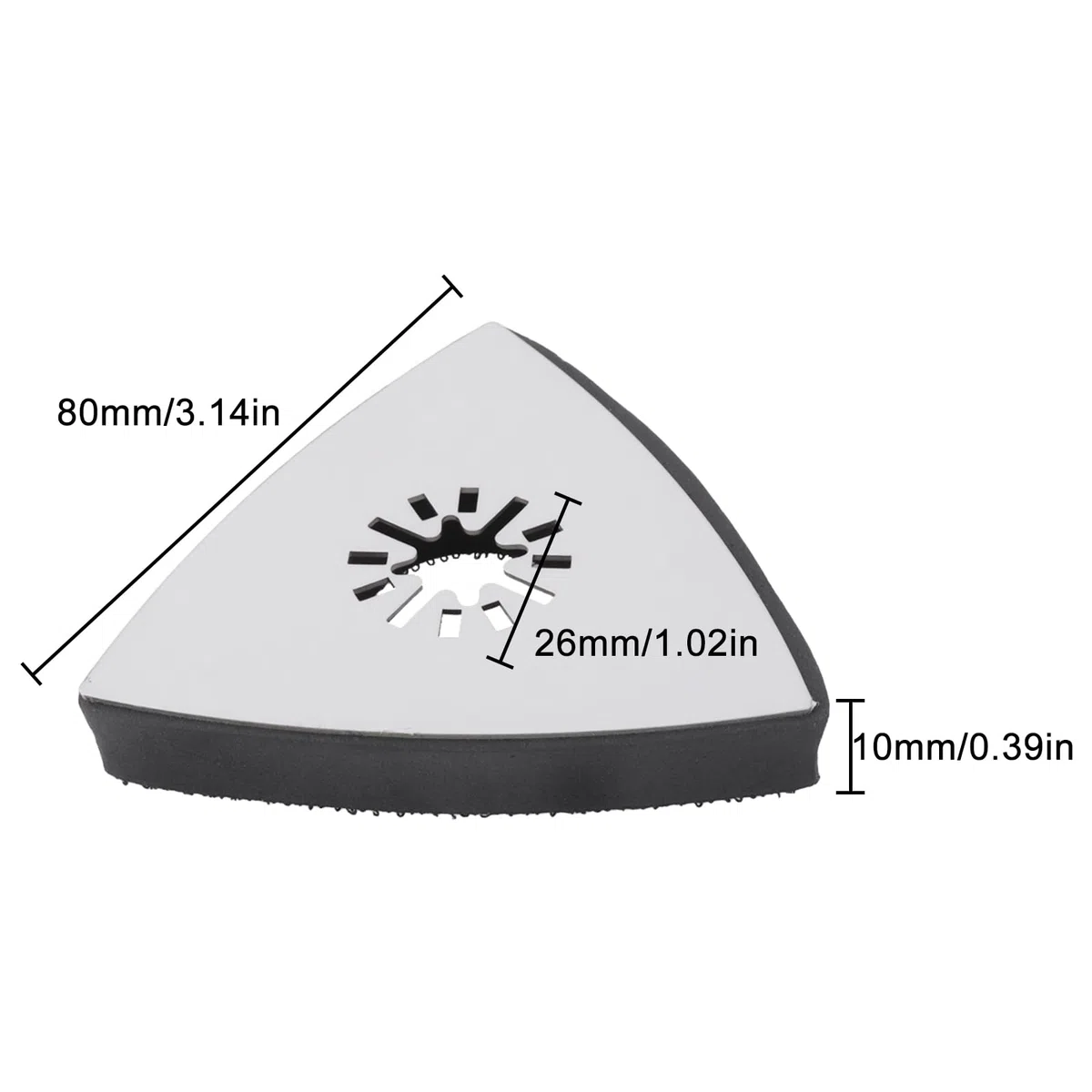 ECSiNG Tampone Abrasivo Triangolare Da 80 Mm 3 Pezzi Compatibile Con La Maggior Parte Delle Lucidatrici Per Lucidare Legno E Metallo.