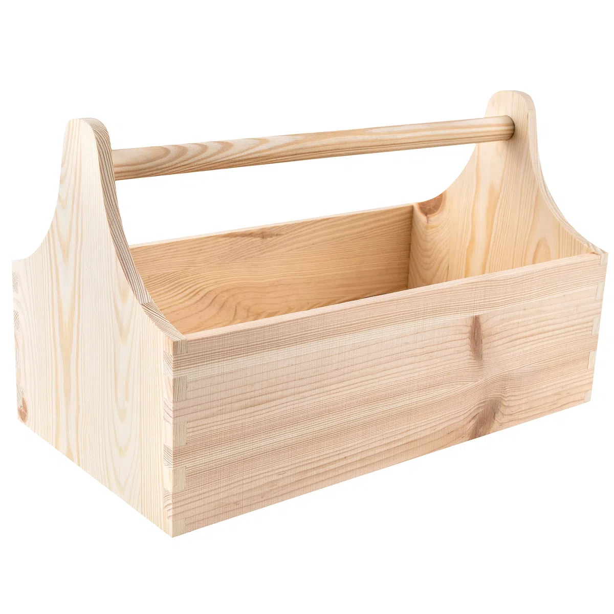 Creative Deco Cassetta degli Attrezzi in Legno | Porta Attrezzi in Legno | Dimensioni 34 x 18 x 20,5 cm (+/- 0,5 cm) | Cassetta Naturale con Maniglia | Borsa degli Attrezzi | Confezione Regalo
