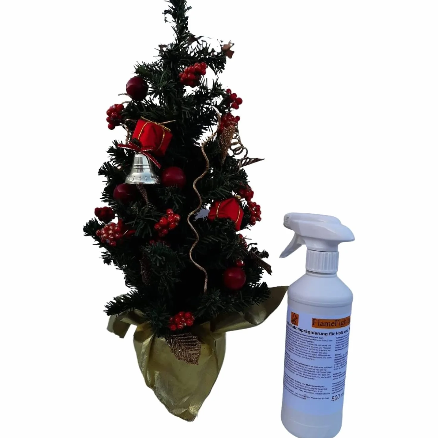 FlameFighter | Impregnante Antincendio 500ml | Impregnante Ritardante di Fiamma per Legno, Carta e Alberi di Natale | Prodotto Certificato Antincendio | Classe di Protezione Antincendio DIN 4102 B1