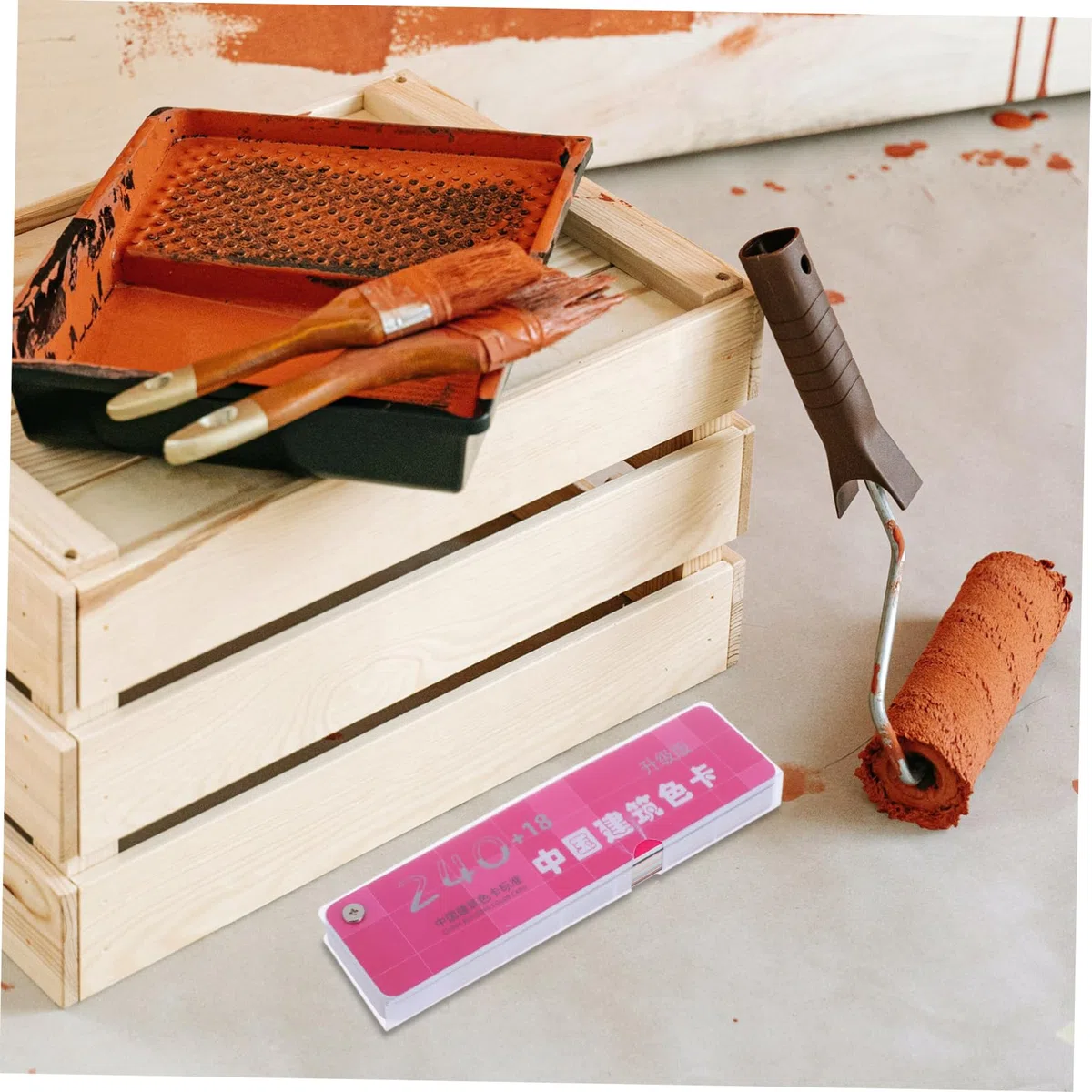 SHINEOFI Set di 1 Cartella Colori Vernice 258 Tonalità per Uso Edilizio, Carta e Plastico, Portatile, per Pareti Interne ed Esterne e Pavimenti, Progetto di Pittura