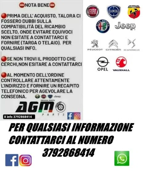 KIT 2 TAMPONE BATTUTA PORTE ANTERIORI COMPATIBILE CON: 500X TIPO COMPASS 0052063962 AGMPARTS