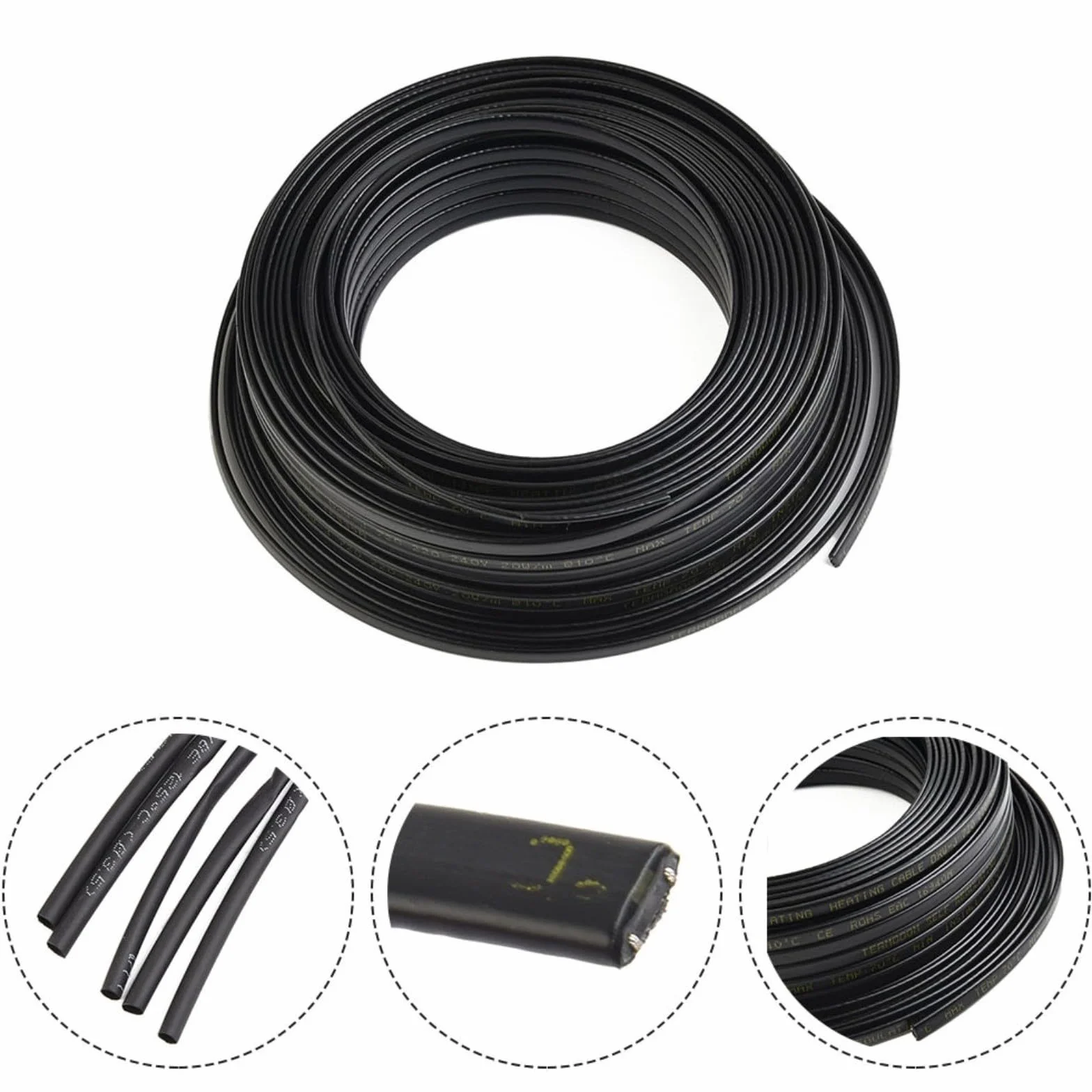 Cavo riscaldante antigelo per tetto, cavo riscaldante elettrico, temperatura 220 V, per palme (15 m)