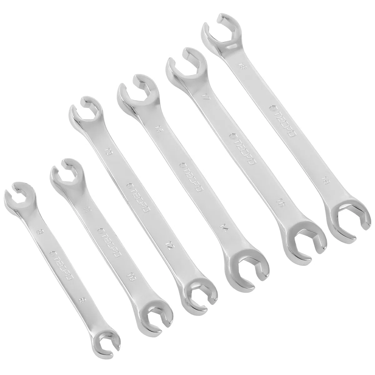 TECPO Chiave ad anello aperto, 8-19 mm, 6 pezzi