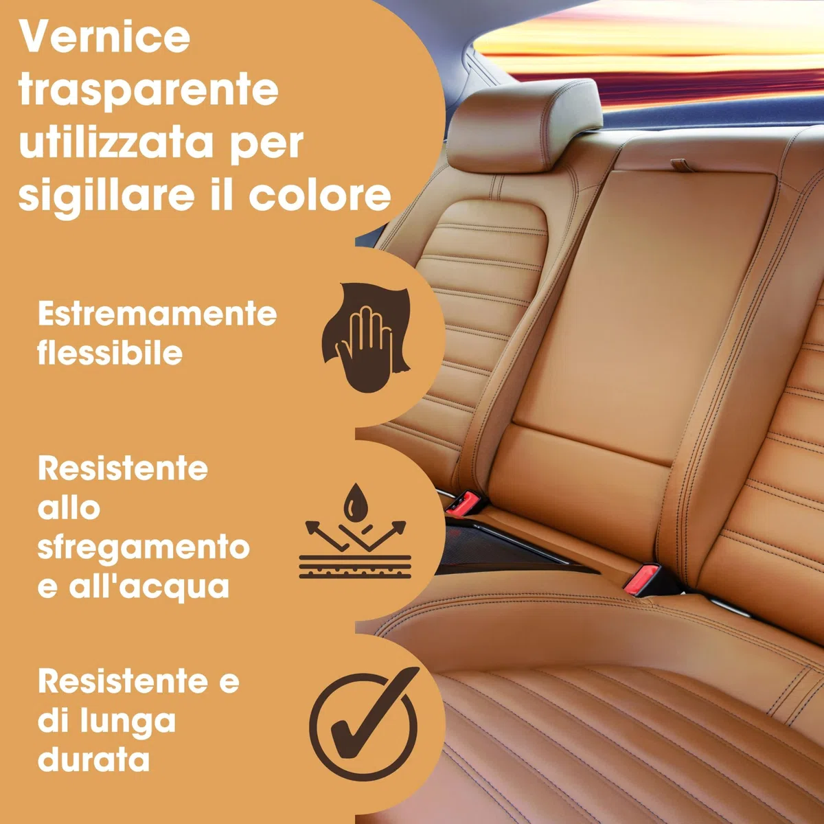 Furniture Clinic Sigillante per pelle – 500 ml, Finitura satinata. Ideale per articoli in pelle come divani, interni auto, borse, mobili e altro ancora