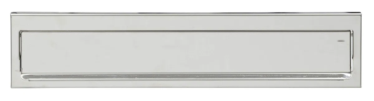 ARREGUI C611 Maxi Copri fessura Inox per Porte o Cancelli Esterno, Portalettere Esterno, Apertura 32,5 x 3 cm, Anticorrosivo, Facile da Installare, Misura 34,6 x 7,5 cm, Acciaio Inox Lucido