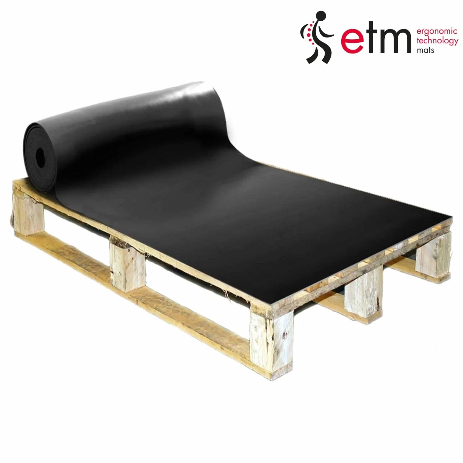 ETM SBR Tappetino in Gomma 120 x 100 cm. 10 mm - Venduto al Metro - Nero & Liscio - Rivestimento Protettivo per Pavimenti, Antiscivolo in Gomma - Rivestimento per Pavimenti in Gomma