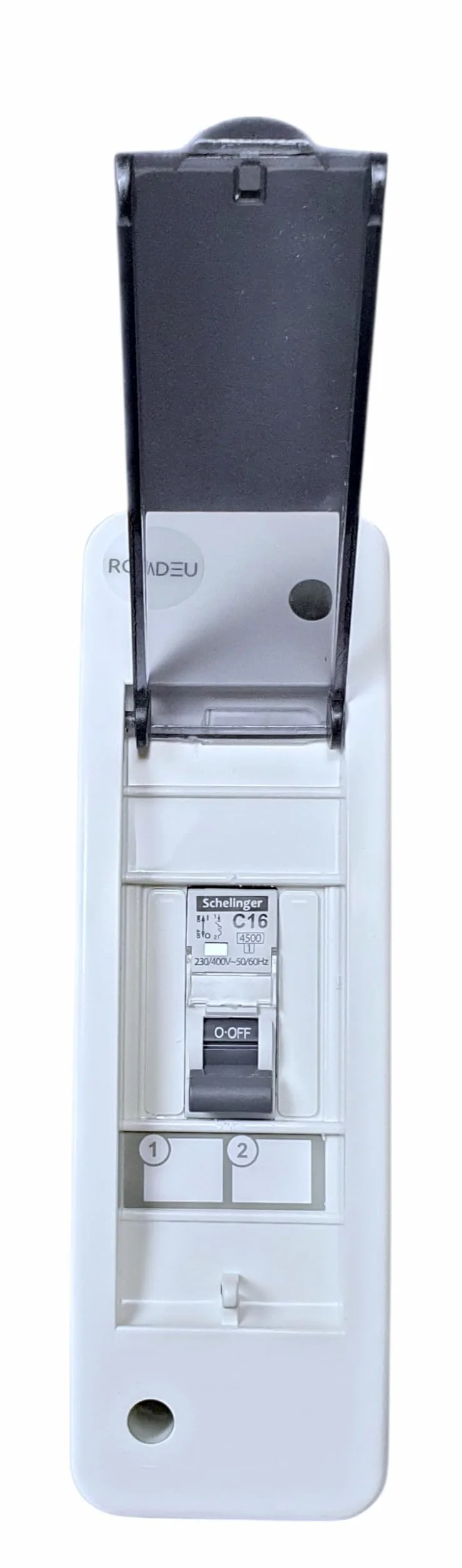 RoadEu Centralino Elettrico da Parete IP42 | 1x Interruttore Magnetotermico C16A 230V TÜV | Quadro Pre-cablato per Interno Casa e Officina