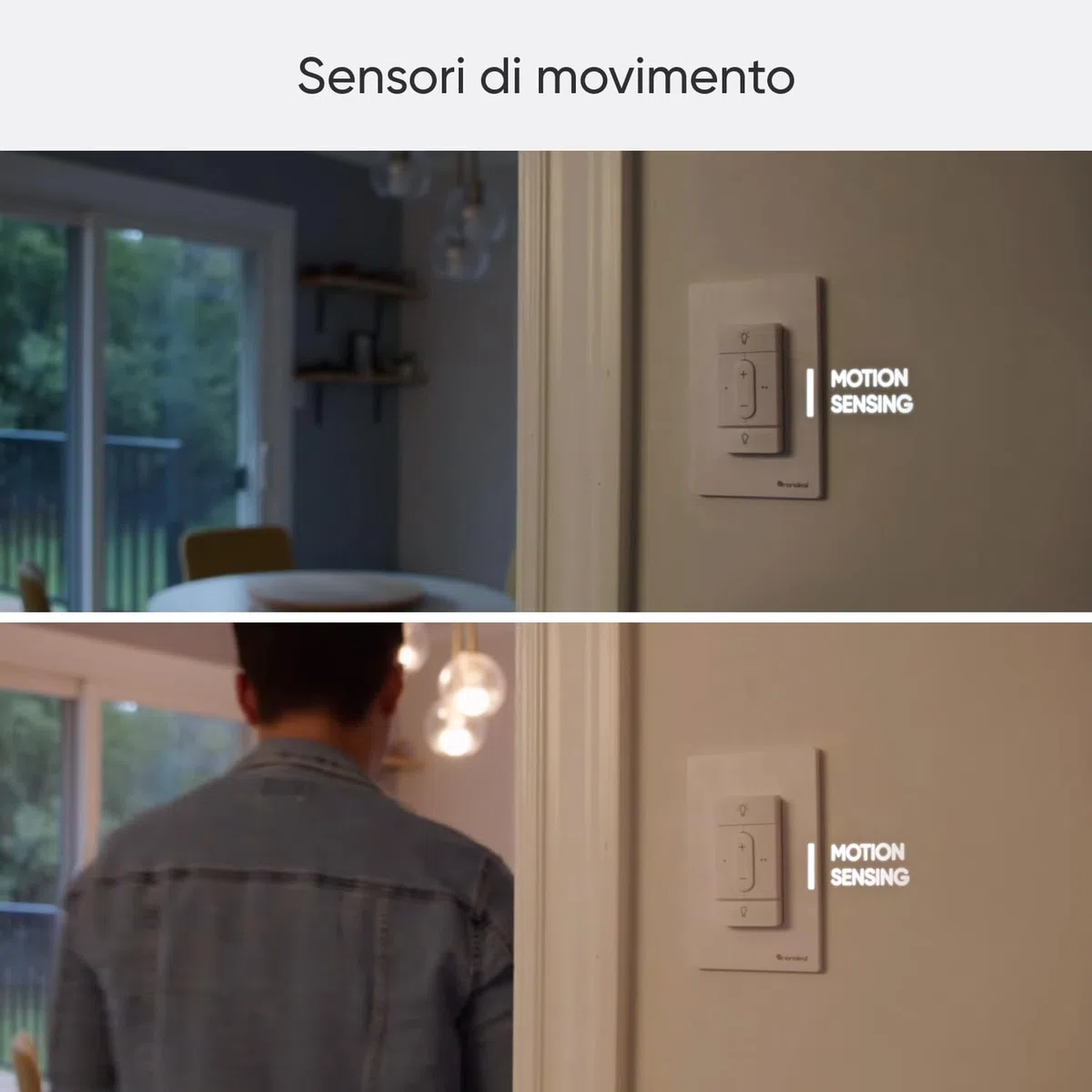 Nanoleaf Sense+, Interruttore Wireless Intelligente Portatile (senza Installazione) con 2 Pulsanti Configurabili, Remoto Dimmer Switch, Sensori di Movimento e Luce Diurna, Interno