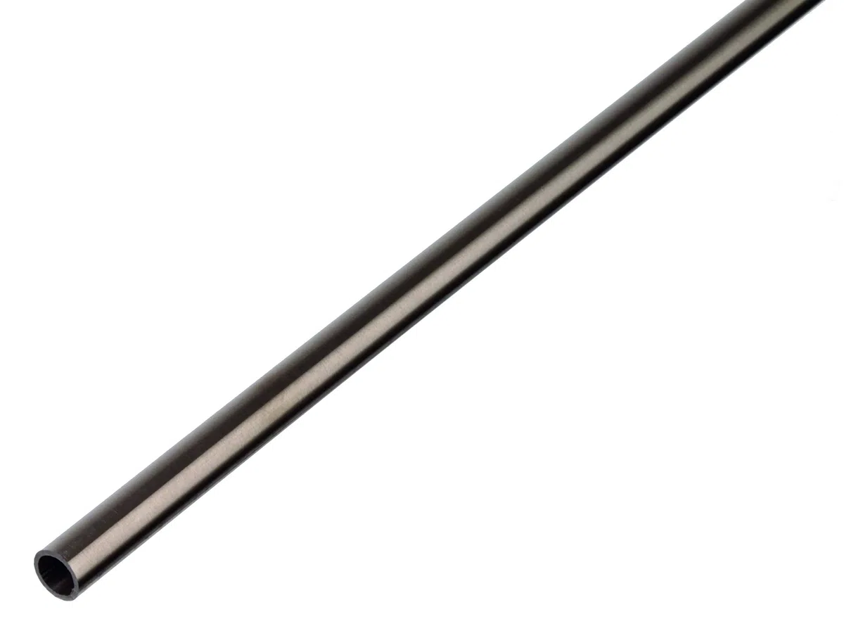 Alberts 487294 Tubo tondo, acciaio inox, 1000 x 18 x 1 mm