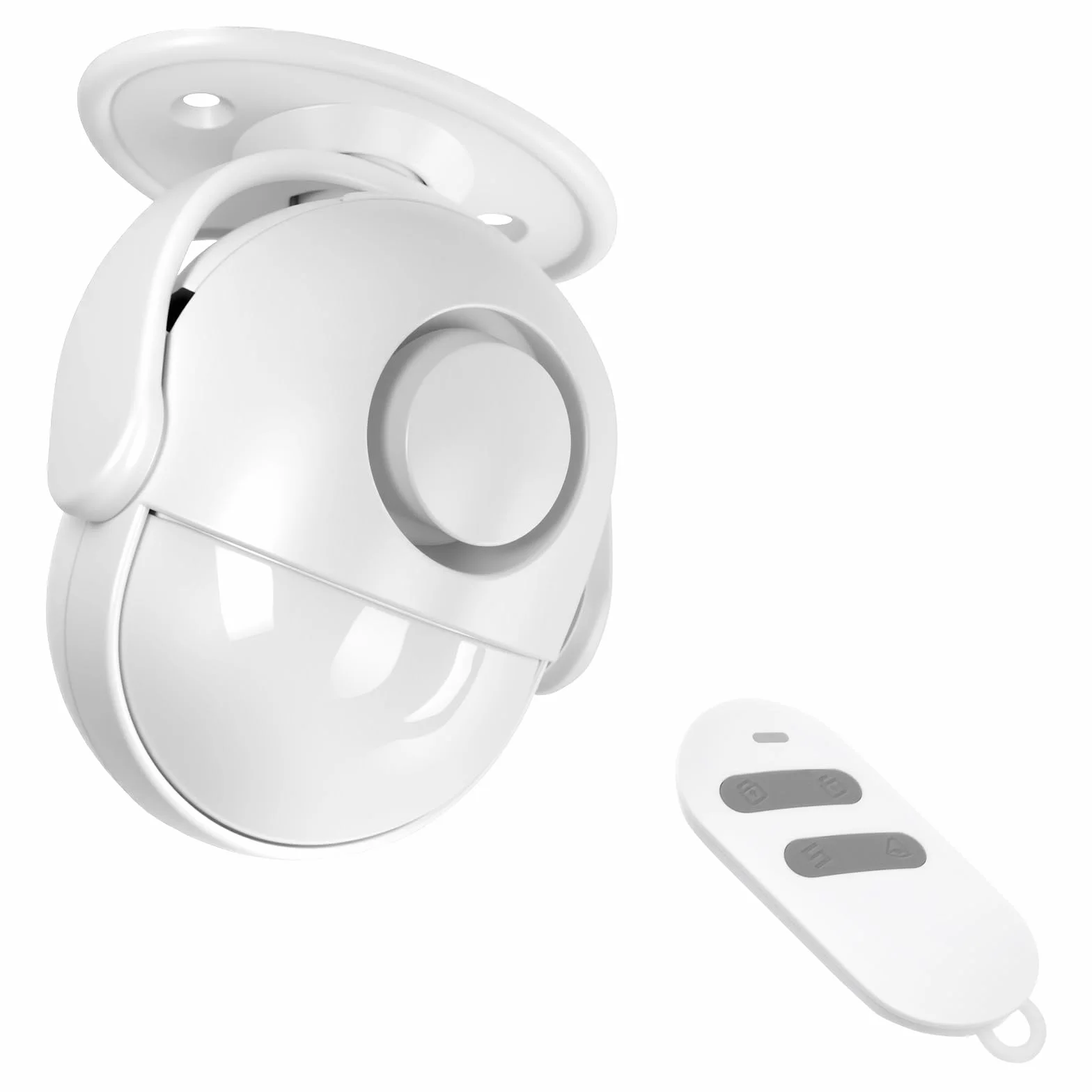 AXFEE Sensore Movimento Allarme 125DB, Raggio di Rilevamento 8m a 360°, Antifurto Casa Wireless con Telecomando, Sirena Allarme Perimetrale, per Uso in Casa, Garage, Giardino, Capannone - Bianco