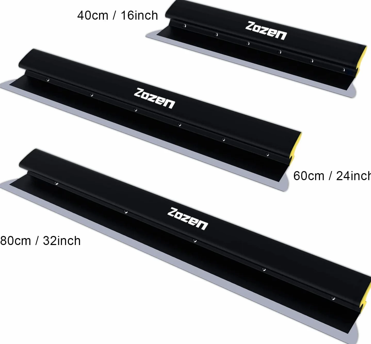 Zozen 60cm Spatole per Stucco/coltello a parete secca, Lame in acciaio inossidabile + design della maniglia a forma di z,Per intonaco o applicazione a parete.