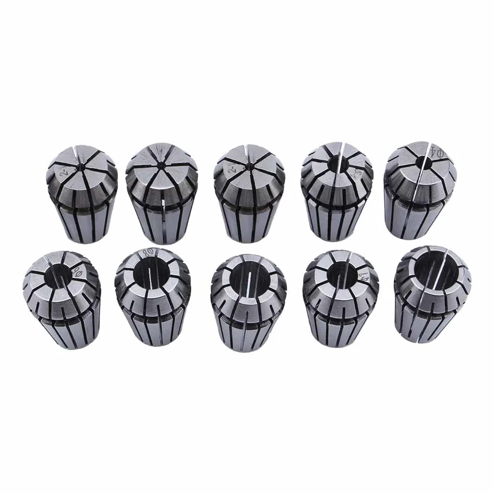 Set Professionale di Pinze ER16, 10 Pezzi per Tornio CNC, Pinze a Molla 1-10 mm per Fresatura e Incisione, Utensili per Filettatura Macchina