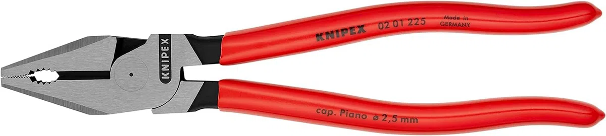 KNIPEX Pinza universale tipo forte in confezione Self-service rivestiti in resina sintetica 225 mm, 02 01 225 SB