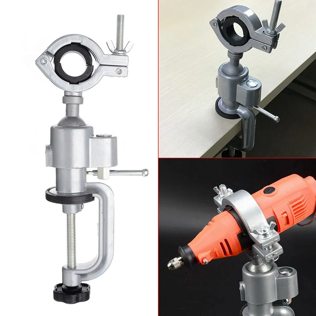 Supporto Per Trapano Elettrico Supporto Per Morsa Per Smerigliatrice Multifunzione a 360 Gradi Supporto Per Morsa da Banco Per Morsa da Banco Trapano Elettrico Per Smerigliatrice Elettrica Sm