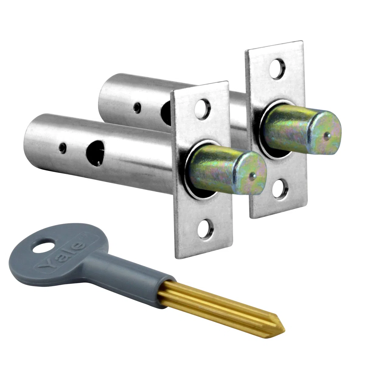 Yale Locks P2P444CH - 2 lucchetti di sicurezza (Visi Pack), finitura: Cromata lucida, confezione da 2