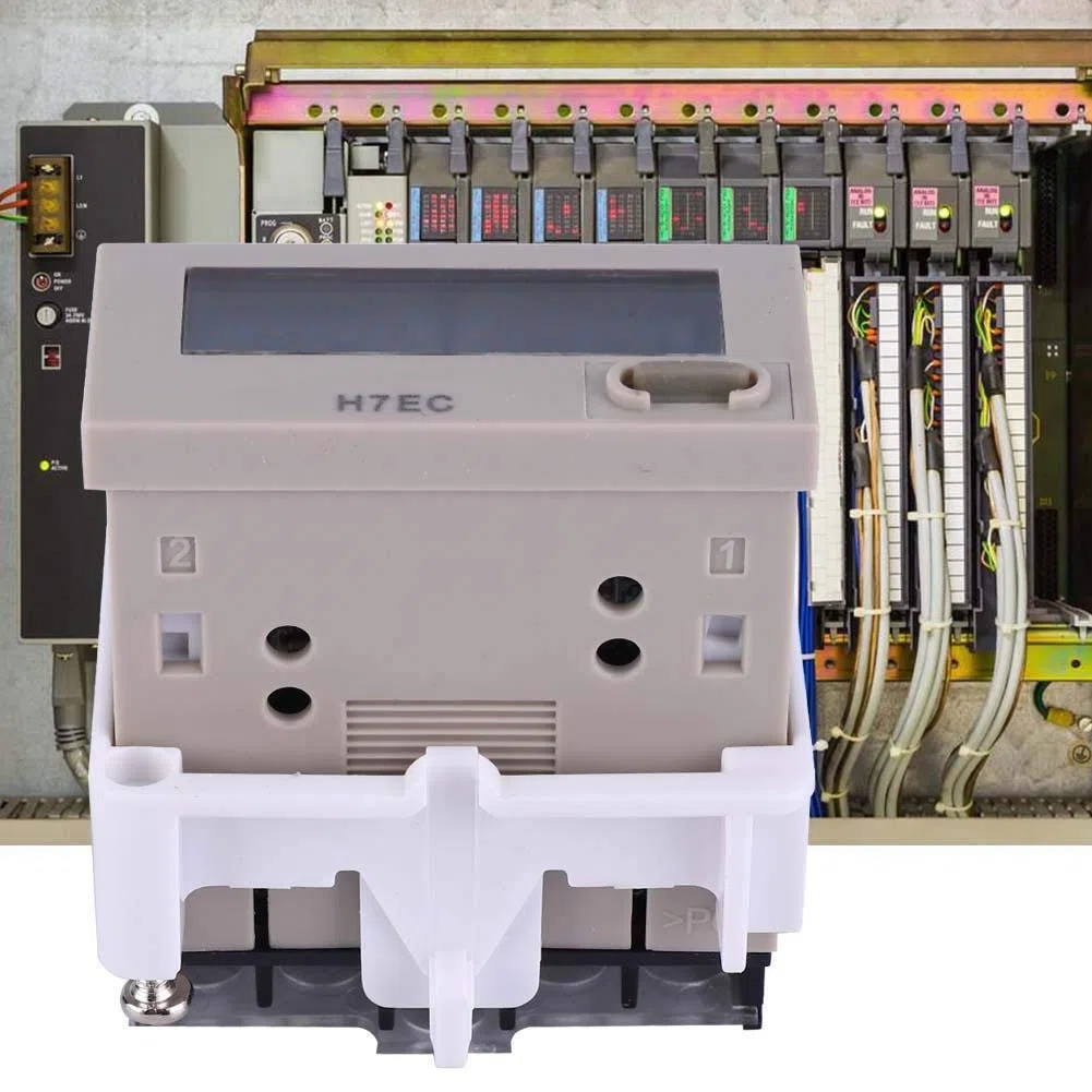 Contatore digitale, H7EC-N senza tensione di ingresso Contatore elettrico digitale con display LCD da 8 gigit, contatore di ingresso privo di tensione Contatore di batterie incorporato a 8 cifre