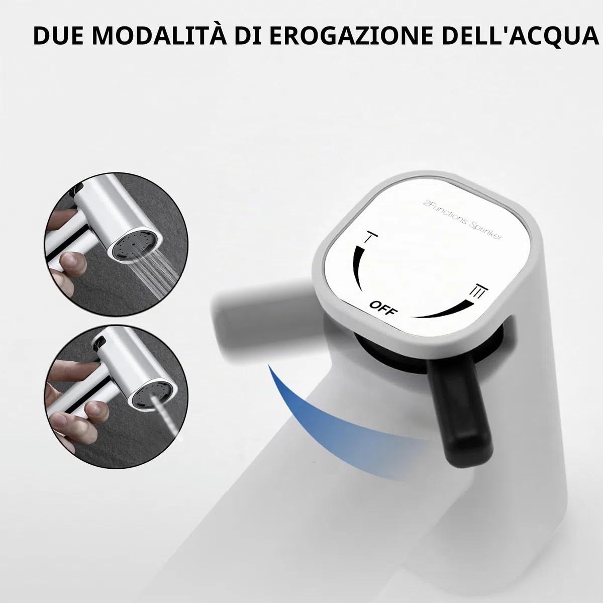 Kit Doccetta per Bidet Portatile, modalità doppio getto, soffione in ABS ad alta pressione, kit spray per pannolini in tessuto per bambini con erogatore per rubinetto, tubi flessibili