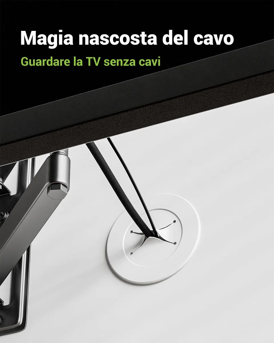 2 passacavi da incasso, copertura per prese da incasso, passacavo da parete con sega a tazza da 76 mm, colore bianco, per TV a parete