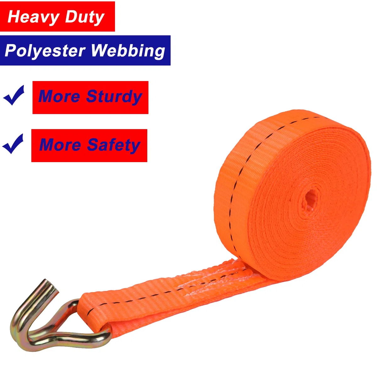 4 pezzi, 800 kg, 5 m, cricchetti, cinghie di ancoraggio con ganci a J,cinghia di tensione larga 25 mm per attrezzature per prato, dispositivi di trasloco, moto, bagagli